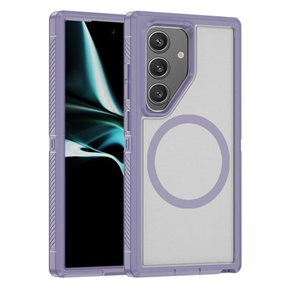 For Samsung Galaxy S24+ 5G Guard Magsafe Magnetic Frosted Phone Case(Light Purple) - Galaxy S24+ 5G Cases by buy2fix | Online Shopping UK | buy2fix