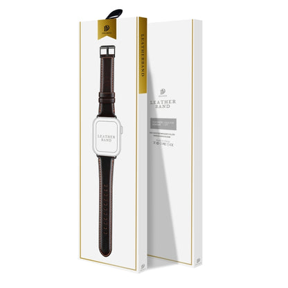 For Apple Watch Series 2 38mm DUX DUCIS Business Genuine Leather Watch Strap(Coffee) - Watch Bands by DUX DUCIS | Online Shopping UK | buy2fix