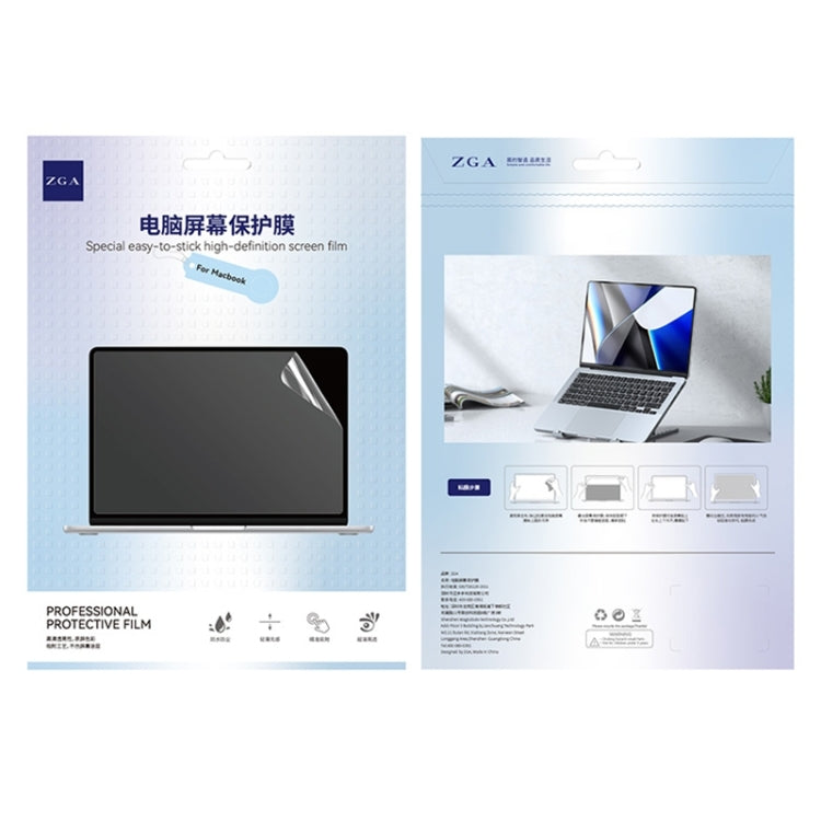 For MacBook Pro 13.3 inch 2020 ZGA Clear HD PET Laptop Screen Protector - Keyboard Protector by ZGA | Online Shopping UK | buy2fix