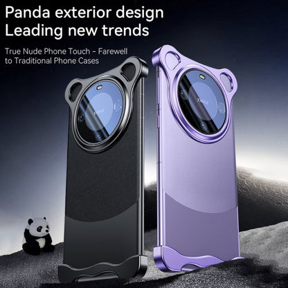 For Huawei Mate 60 Pro+ Frameless Metal Corner Pad Phone Case with Lens Film(Purple) - Huawei Cases by buy2fix | Online Shopping UK | buy2fix