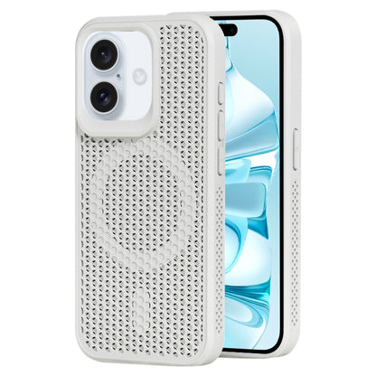 For iPhone 16 Plus MagSafe Magnetic Heat Dissipation Phone Case(White) - iPhone 16 Plus Cases by buy2fix | Online Shopping UK | buy2fix