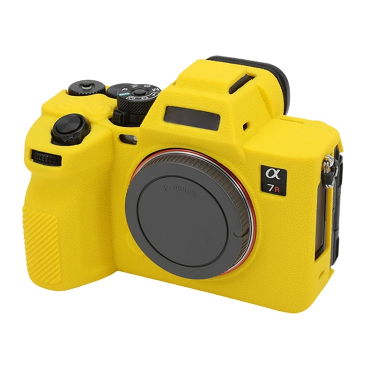 For Sony ILCE7RM5 / A7R5 Litchi Texture Soft Silicone Protective Case(Yellow) - Protective Case by buy2fix | Online Shopping UK | buy2fix