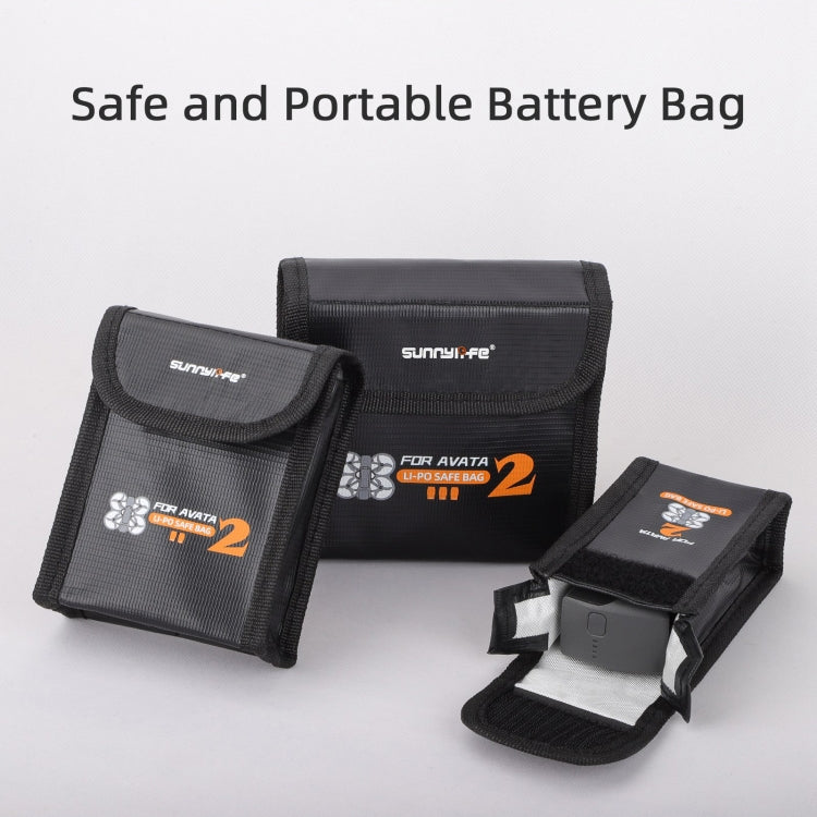 For DJI Avata 2 Sunnylife Battery Explosion-proof Safe Bag Protective Li-Po Safe Bag(For 3pcs Batteries) - Cases & Bags by Sunnylife | Online Shopping UK | buy2fix