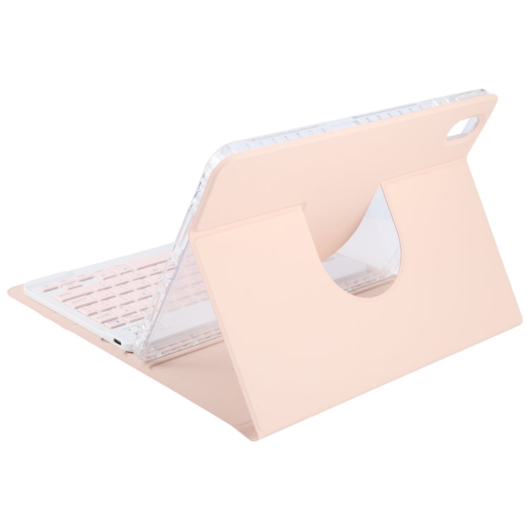 For Huawei MatePad 11 2023 / 2021 Square Button Bluetooth Keyboard Rotatable Holder Leather Case(Rose Gold) - Huawei Keyboard by buy2fix | Online Shopping UK | buy2fix