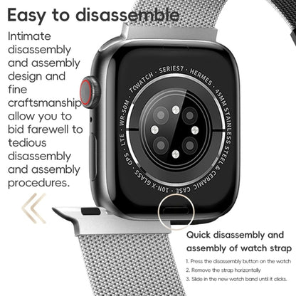 For Apple Watch Series 10 46mm ZGA Milanese Magnetic Metal Watch Band(Black) - Watch Bands by ZGA | Online Shopping UK | buy2fix