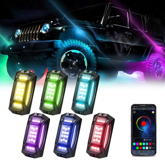 6 in 1 G6 RGB Colorful Car Chassis Light LED Music Atmosphere Light - Atmosphere lights by buy2fix | Online Shopping UK | buy2fix