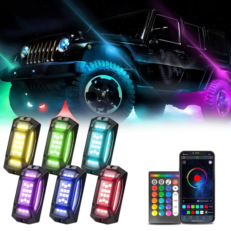 6 in 1 G6 RGB Colorful Car Chassis Light LED Music Atmosphere Light With 24-Button Remote Control - Atmosphere lights by buy2fix | Online Shopping UK | buy2fix