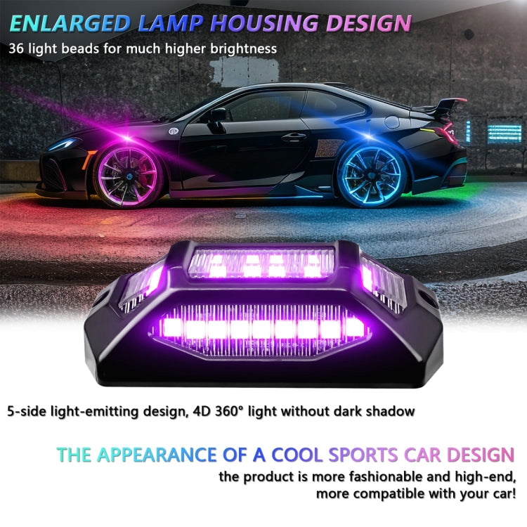 4 in 1 G6 RGB Colorful Car Chassis Light LED Music Atmosphere Light With Dual Control Remote Control - Atmosphere lights by buy2fix | Online Shopping UK | buy2fix