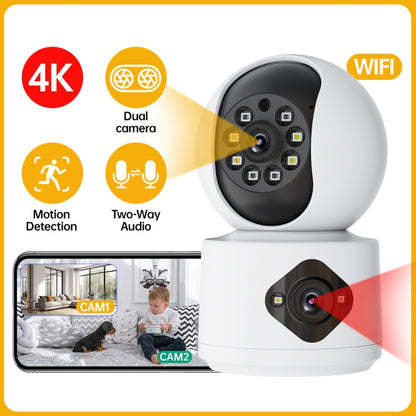 Y6204 4MP Zoom HD Indoor Waterproof Smart WiFi Camera, Specification:AU Plug(White) - Wireless Camera by buy2fix | Online Shopping UK | buy2fix
