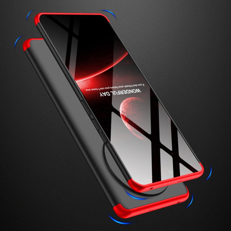 For Realme 12 Pro/12 Pro+ GKK Three Stage Splicing Full Coverage PC Phone Case(Black Red) - Realme Cases by GKK | Online Shopping UK | buy2fix