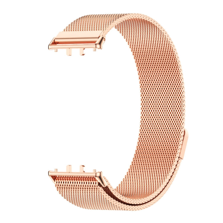 For Samsung Galaxy Fit 3 Mijobs Milan Magnetic Metal Watch Band(Rose Gold) - Watch Bands by MIJOBS | Online Shopping UK | buy2fix