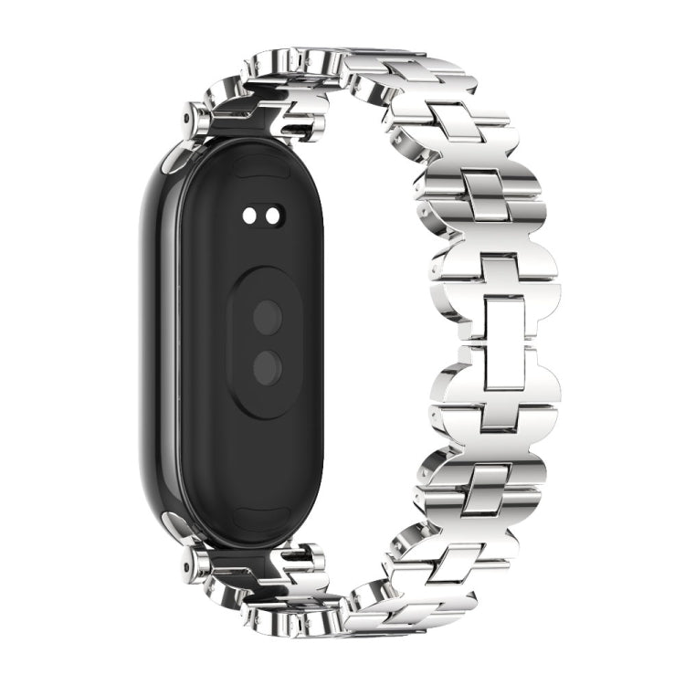 For Xiaomi Mi Band 8 / 9 / 9 NFC Mijobs GT4 Bone Chain Metal Watch Band(Silver) - Watch Bands by MIJOBS | Online Shopping UK | buy2fix