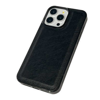 For iPhone 16 Pro Max Cowhide Texture Back Cover Phone Case(Black) - iPhone 16 Pro Max Cases by buy2fix | Online Shopping UK | buy2fix