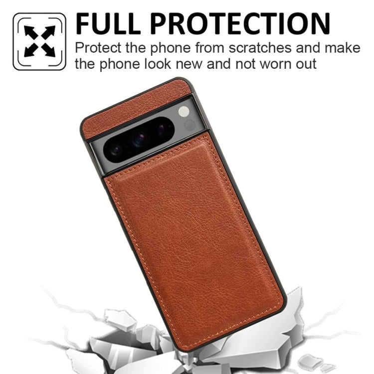 For Google Pixel 9 Pro XL Cowhide Texture Back Cover Phone Case(Brown) - Google Cases by buy2fix | Online Shopping UK | buy2fix