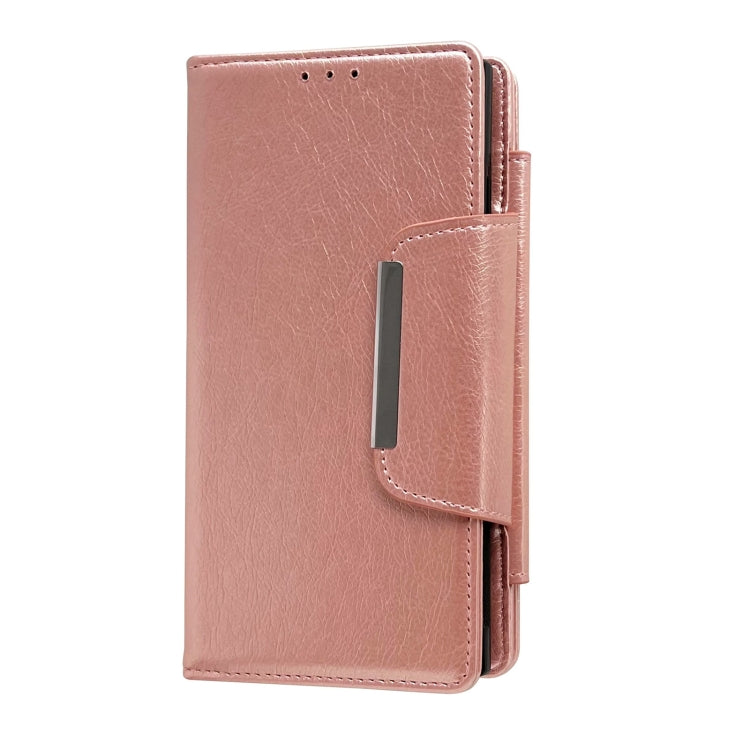 For Google Pixel 9 Pro XL Multifunctional 7-Card Wallet Leather Phone Case(Rose Gold) - Google Cases by buy2fix | Online Shopping UK | buy2fix