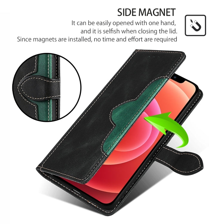 For Motorola Edge 5G 2024 Skin Feel Magnetic Buckle Leather Phone Case(Black) - Motorola Cases by buy2fix | Online Shopping UK | buy2fix