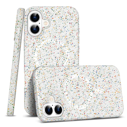 For iPhone 16 Plus Colorful Frosted Magsafe PC Hybrid TPU Phone Case(White) - iPhone 16 Plus Cases by buy2fix | Online Shopping UK | buy2fix