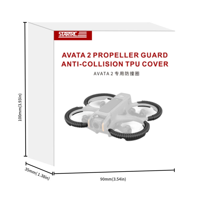 For DJI AVATA 2 STARTRC Propeller TPU Protective Guard Anti-collision Ring Cover(Black) -  by STARTRC | Online Shopping UK | buy2fix