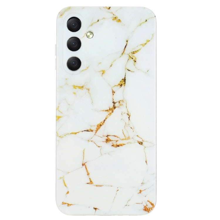 For Samsung Galaxy S23 FE 5G IMD Marble Pattern TPU Phone Case(White) - Galaxy S23 FE 5G Cases by buy2fix | Online Shopping UK | buy2fix