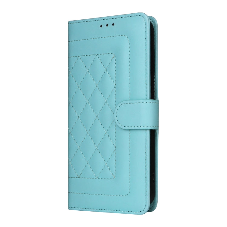 For Google Pixel 9 Diamond Lattice Leather Flip Phone Case(Mint Green) - Google Cases by buy2fix | Online Shopping UK | buy2fix