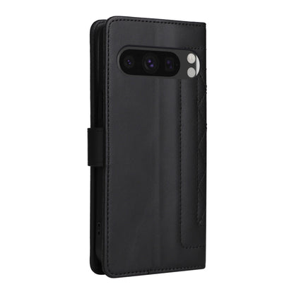 For Google Pixel 9 Diamond Lattice Leather Flip Phone Case(Black) - Google Cases by buy2fix | Online Shopping UK | buy2fix