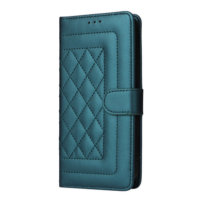 For Google Pixel 9 Diamond Lattice Leather Flip Phone Case(Green) - Google Cases by buy2fix | Online Shopping UK | buy2fix