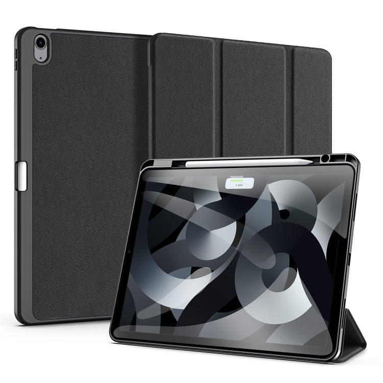 For iPad Air 13 2024 DUX DUCIS Domo Series Cloth Texture Magnetic Leather Tablet Case(Black) - iPad Air 13 2024 Cases by DUX DUCIS | Online Shopping UK | buy2fix