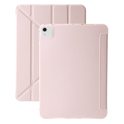 For iPad Air 11 2024 TPU Deformation Flip Leather Tablet Case with Holder(Light Pink) - iPad Air 11 2024 Cases by buy2fix | Online Shopping UK | buy2fix