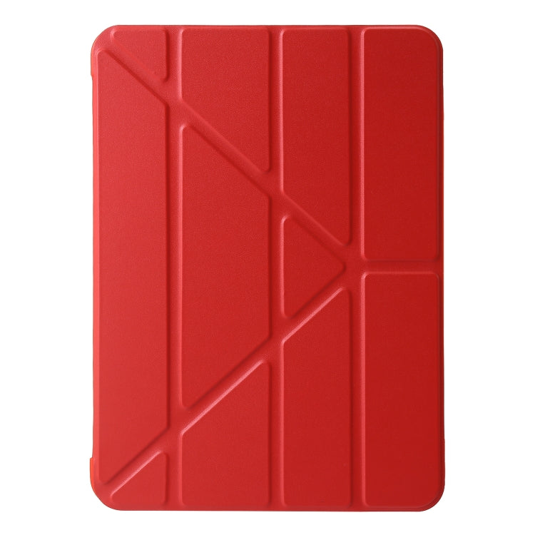 For iPad Pro 11 2024 TPU Deformation Flip Leather Tablet Case with Holder(Red) - iPad Pro 11 2024 Cases by buy2fix | Online Shopping UK | buy2fix