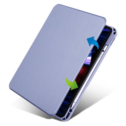 For iPad Air 11 2024 Acrylic 360 Degree Rotation Holder Leather Tablet Case(Lavender Purple) - iPad Air 11 2024 Cases by buy2fix | Online Shopping UK | buy2fix