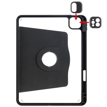 For iPad Pro 11 2024 Acrylic 360 Degree Rotation Holder Leather Tablet Case(Black) - iPad Pro 11 2024 Cases by buy2fix | Online Shopping UK | buy2fix