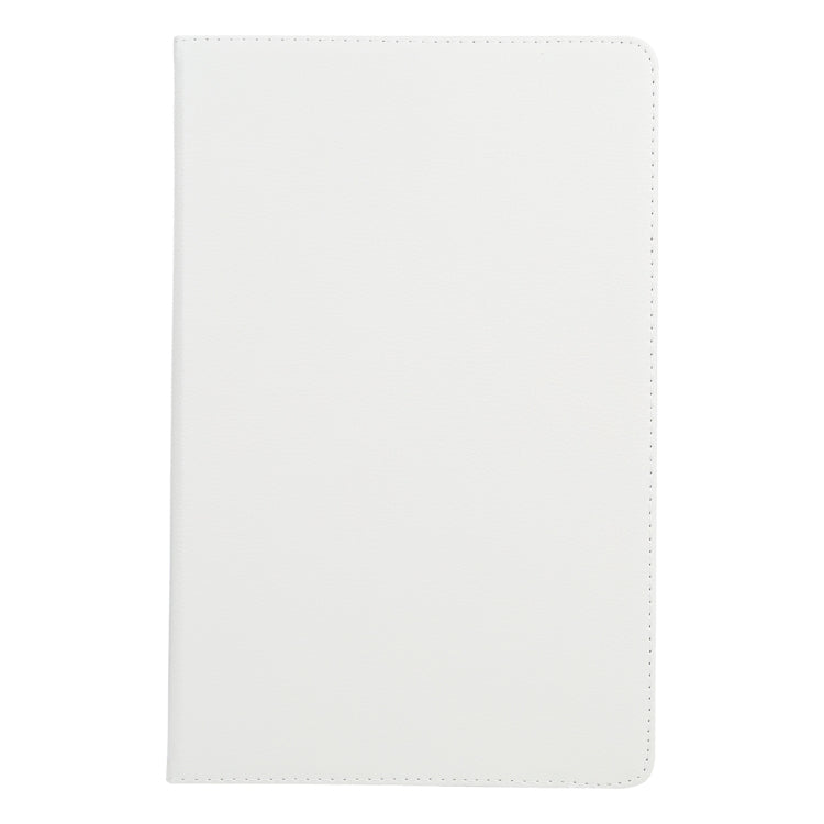 For iPad Pro 13 2024 360 Degree Rotation Litchi Texture Leather Tablet Case with Holder(White) - iPad Pro 13 2024 Cases by buy2fix | Online Shopping UK | buy2fix