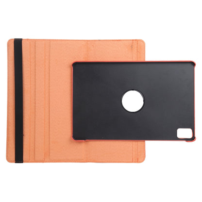 For iPad Air 13 2024 360 Degree Rotation Litchi Texture Leather Tablet Case with Holder(Orange) - iPad Air 13 2024 Cases by buy2fix | Online Shopping UK | buy2fix