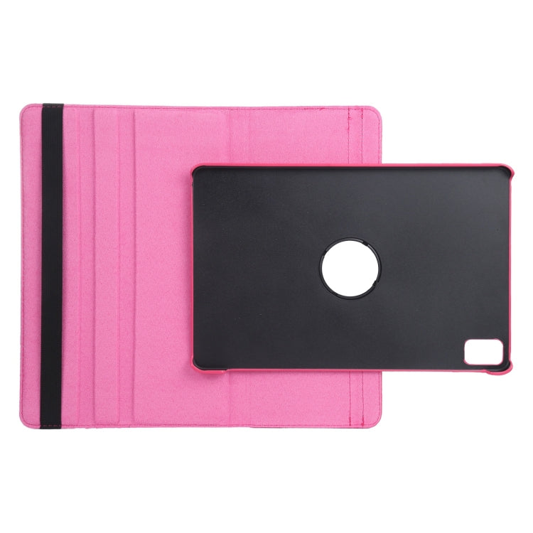 For iPad Air 13 2024 360 Degree Rotation Litchi Texture Leather Tablet Case with Holder(Rose Red) - iPad Air 13 2024 Cases by buy2fix | Online Shopping UK | buy2fix