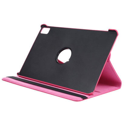 For iPad Air 13 2024 360 Degree Rotation Litchi Texture Leather Tablet Case with Holder(Rose Red) - iPad Air 13 2024 Cases by buy2fix | Online Shopping UK | buy2fix