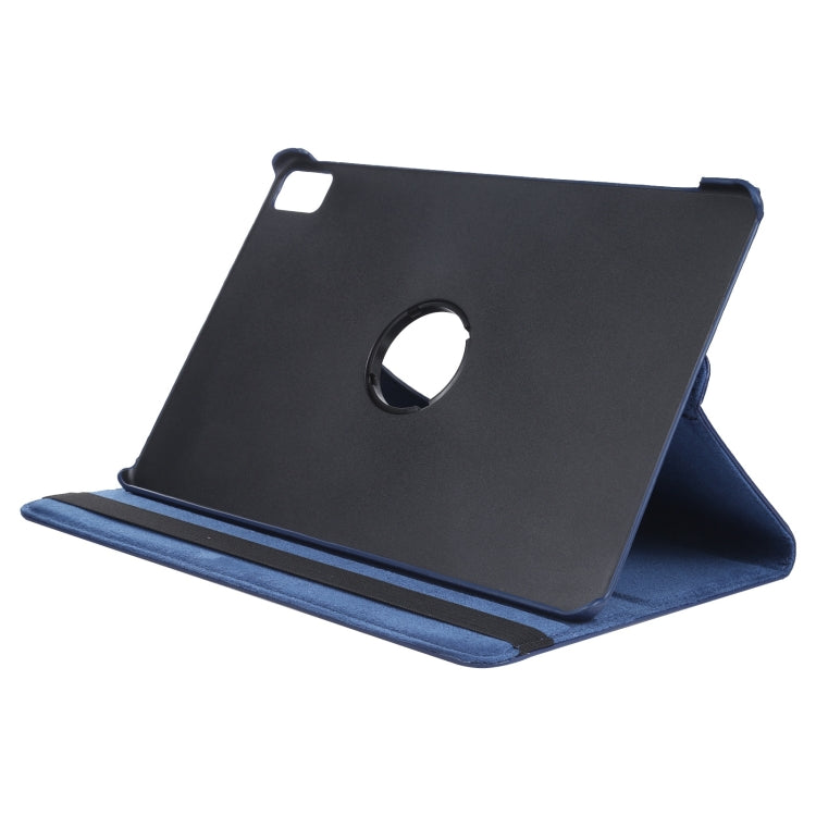 For iPad Pro 11 2024 360 Degree Rotation Litchi Texture Leather Tablet Case with Holder(Dark Blue) - iPad Pro 11 2024 Cases by buy2fix | Online Shopping UK | buy2fix