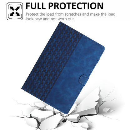 For Lenovo Tab M11/Xiaoxin Pad 11 2024 Building Blocks Embossed Leather Smart Tablet Case(Blue) - Lenovo by buy2fix | Online Shopping UK | buy2fix