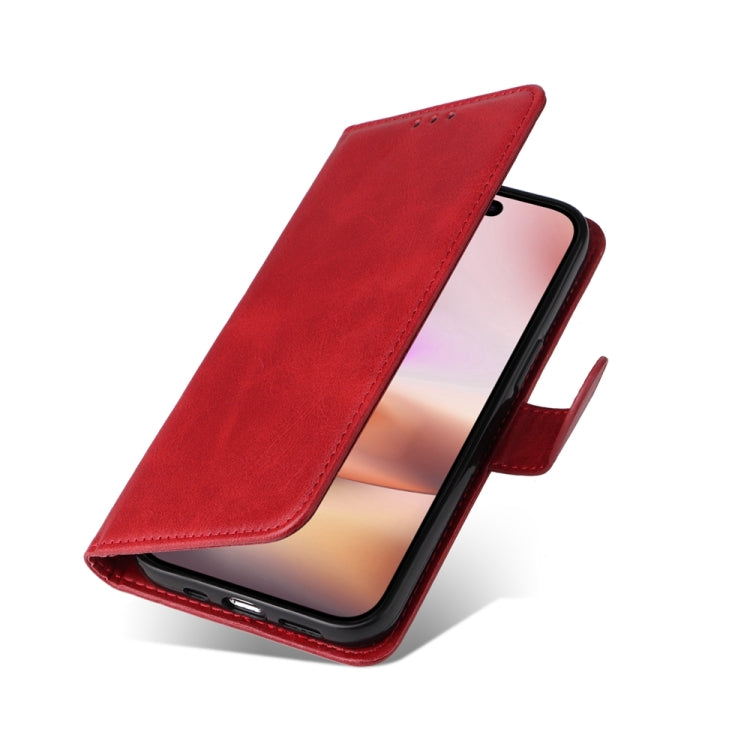 For iPhone 16 Plus Classic Calf Texture Flip Leather Phone Case(Red) - iPhone 16 Plus Cases by buy2fix | Online Shopping UK | buy2fix