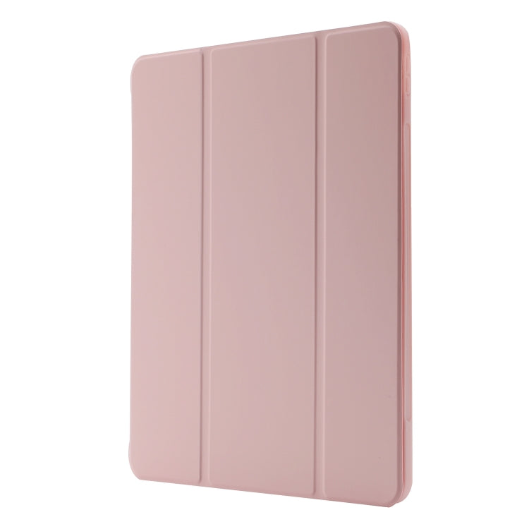 For iPad Pro 13 2024 Skin Feel Tri-fold Leather Tablet Case with Pen Slot(Pink) - iPad Pro 13 2024 Cases by buy2fix | Online Shopping UK | buy2fix