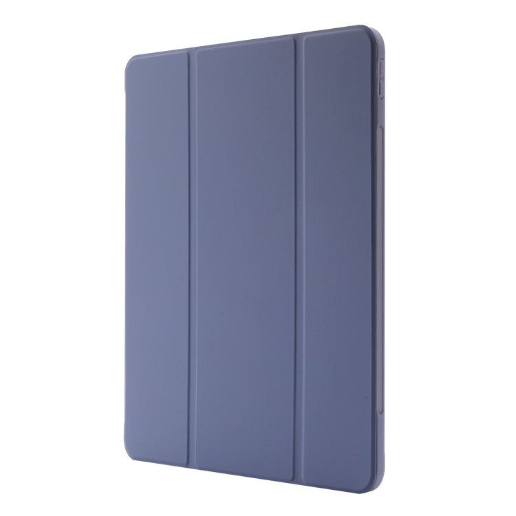 For iPad Air 13 2024 Skin Feel Tri-fold Leather Tablet Case with Pen Slot(Lavender) - iPad Air 13 2024 Cases by buy2fix | Online Shopping UK | buy2fix