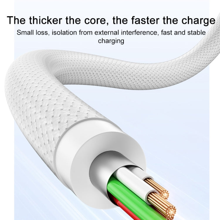 MOMAX 100W DC28 USB-C/Type-C to USB-C/Type-C Braided Data Cable, Length: 2m(White) - USB-C & Type-C Cable by MOMAX | Online Shopping UK | buy2fix