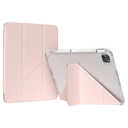 For iPad Pro 13 2024 GEBEI Deformation Leather Tablet Case(Pink) - iPad Pro 13 2024 Cases by GEBEI | Online Shopping UK | buy2fix