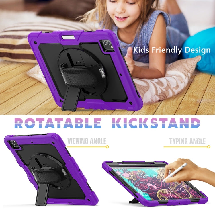 For iPad Pro 13 2024 Silicone + PC Tablet Protective Case(Purple+Black) - iPad Pro 13 2024 Cases by buy2fix | Online Shopping UK | buy2fix