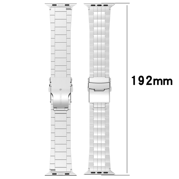 For Apple Watch SE 44mm Armor 5-bead Titanium Watch Band(Titanium) - Watch Bands by buy2fix | Online Shopping UK | buy2fix