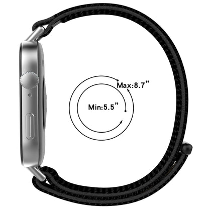 For Huawei Watch Fit3 Nylon Loop Hook and Loop Fastener Watch Band(Black) - Watch Bands by buy2fix | Online Shopping UK | buy2fix