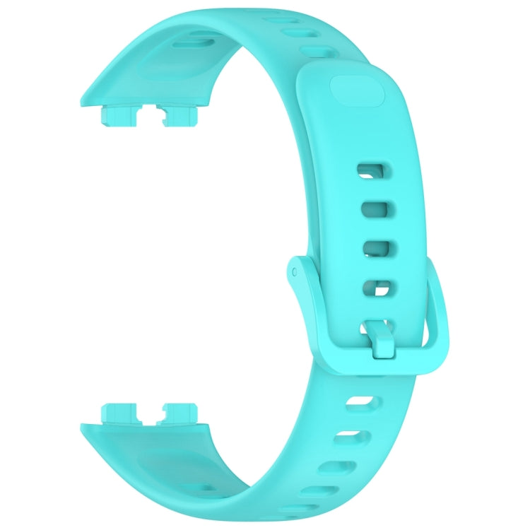 For Huawei Band 9 / 9 NFC / 8 / 8 NFC Nail Button Glossy Silicone Watch Band(Teal) - Watch Bands by buy2fix | Online Shopping UK | buy2fix