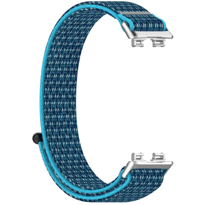 For Huawei Band 9 / 9 NFC / 8 / 8 NFC Nylon Loop Hook and Loop Fastener Watch Band(Ocean Blue) - Watch Bands by buy2fix | Online Shopping UK | buy2fix