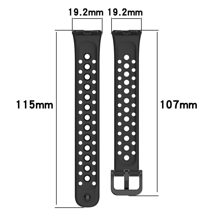 For Huawei Band 9 / 9 NFC / 8 / 8 NFC Round Hole Nail Button Silicone Watch Band(Dark Green) - Watch Bands by buy2fix | Online Shopping UK | buy2fix