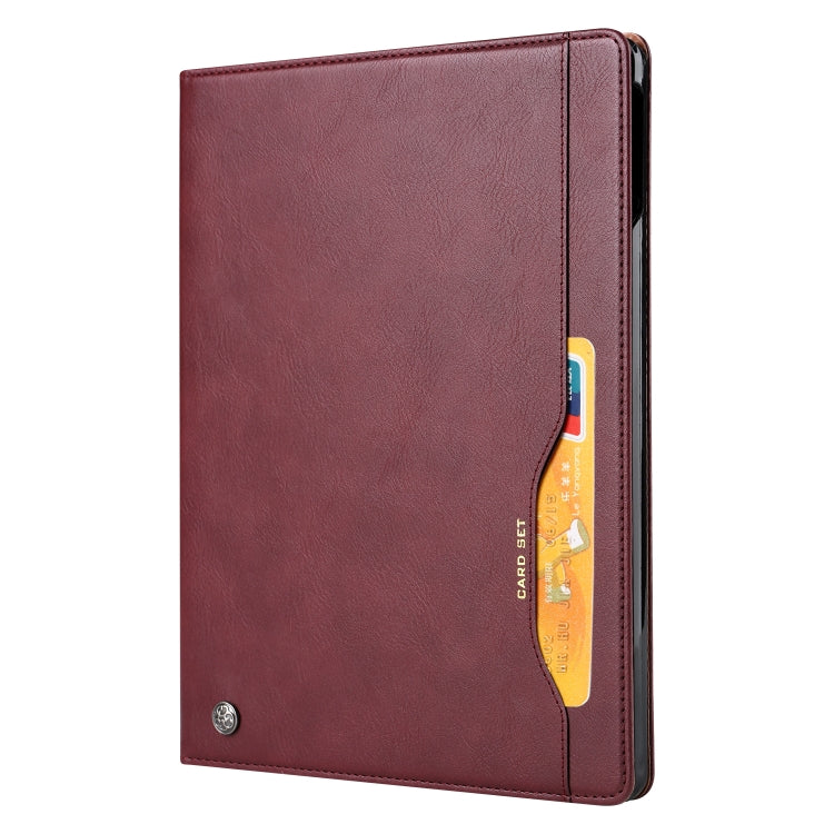 For iPad Pro 11 2024 Knead Skin Texture Horizontal Flip Leather Smart Tablet Case(Wine Red) - iPad Pro 11 2024 Cases by buy2fix | Online Shopping UK | buy2fix