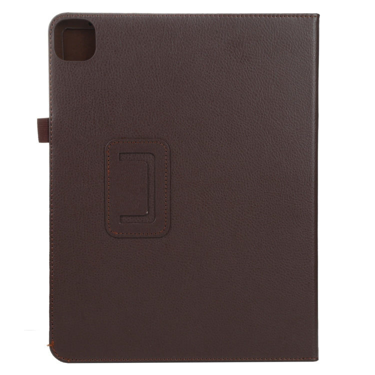 For iPad Air 11 2024 Litchi Texture Solid Color Leather Tablet Case(Brown) - iPad Air 11 2024 Cases by buy2fix | Online Shopping UK | buy2fix